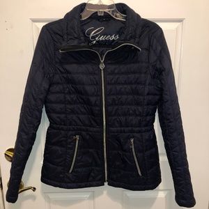 Guess Women’s quilted Navy blue Jacket